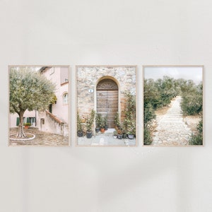 Italy Gallery Wall, Tuscany Print, Mediterranean Wall Art, Italian Countryside Prints, Italy Print Set of 3, Rustic Printable  Europe  Art