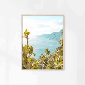 Ocean View Wall Art, Italian Coast Photo, Italy Printable, Mediterranean Wall Art, Beach Wall Decor, Summer Print, Modern Minimalist Coastal image 1