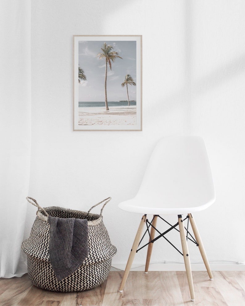 Palm Tree Print, Coastal Decor, Beach House Decor, Boho California Coastal, Desert Palms, Tropical Tree Wall Art, Beach Tree Poster, Summer image 3