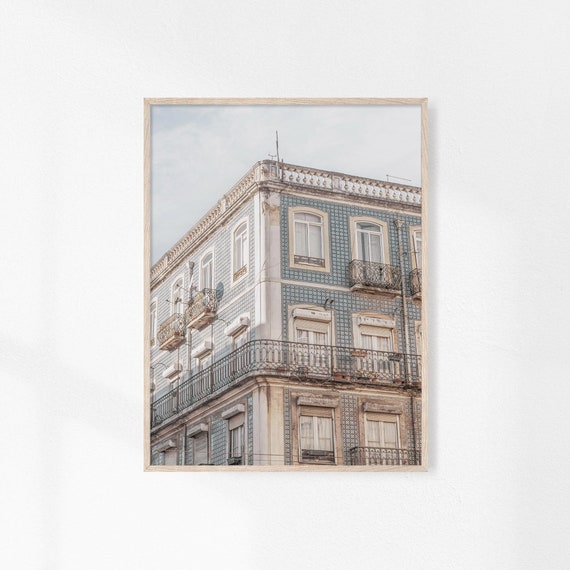 Portugal Print, Lisbon Wall Art, Portugal Travel Poster, City Photography, Printable Home Decor, Modern Minimalist, Urban Building Poster