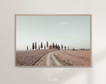 Tuscany Print, Val d Orcia Wall Art, Cypress Trees, Italy Landscape, Tuscany Rolling Hills, Italy Print, Italy Wall Art, Downloadable Print