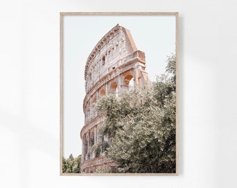 Colosseum Print, Rome Printable Art, Rome Photography, Italy Travel Photo, Architecture Print, Roma Italia, Printable Art, Italy Wall Art