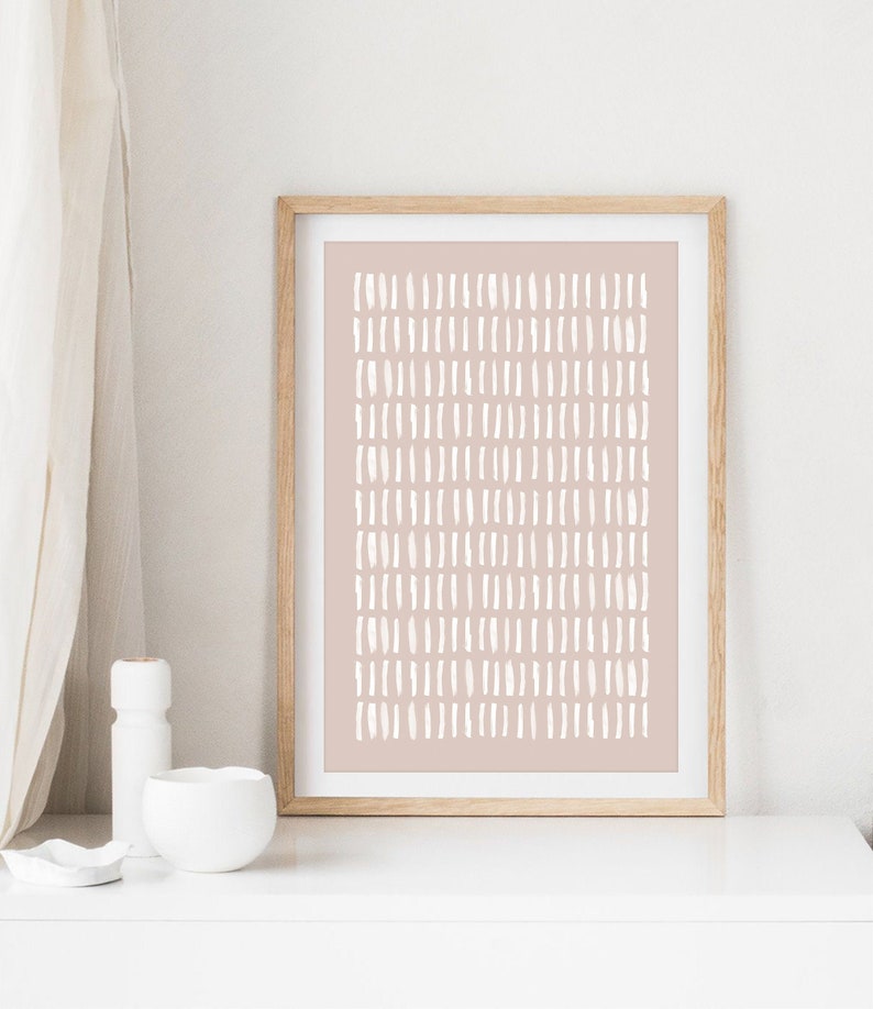 Boho Printable Art Bohemian Brush Pattern Pale Beige | Etsy