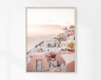 Greece Print, Santorini Print, Mediterranean Wall Art, Santorini Wall Art, Greece Wall Art, Pastel Print, Greece Photography, Printable Art
