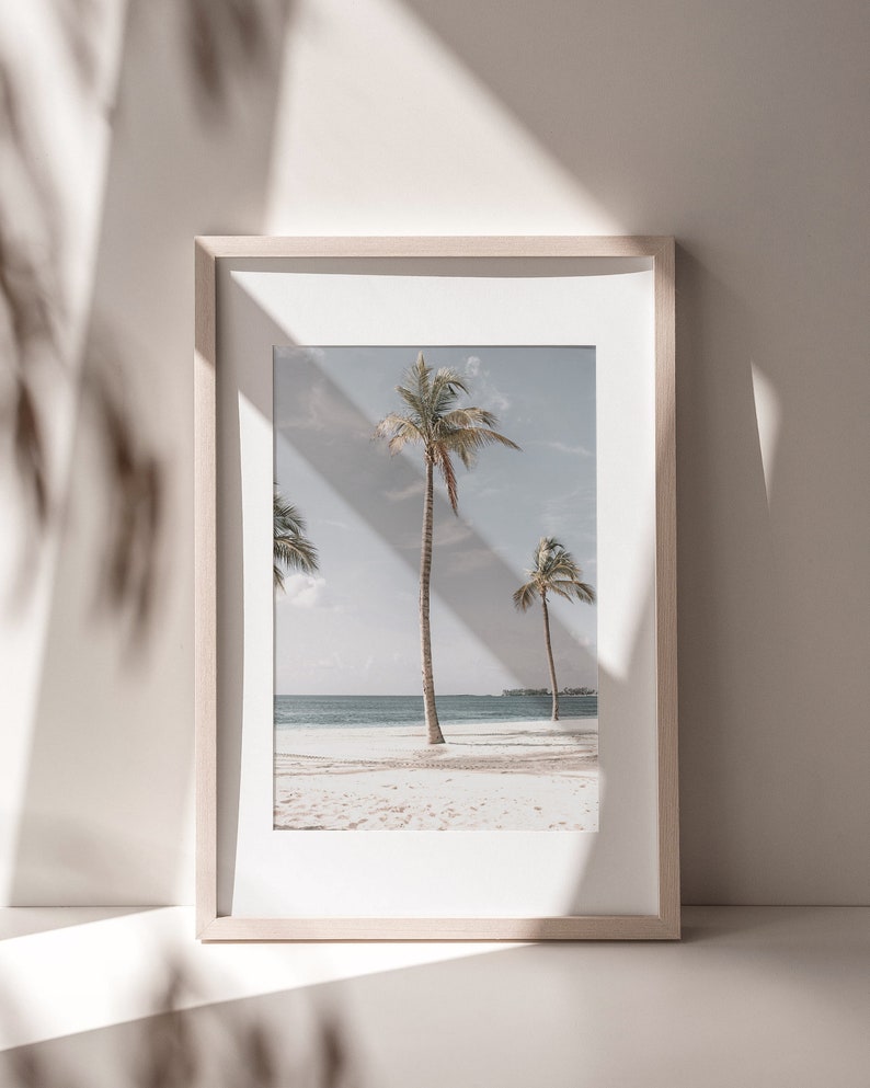Palm Tree Print, Coastal Decor, Beach House Decor, Boho California Coastal, Desert Palms, Tropical Tree Wall Art, Beach Tree Poster, Summer image 9