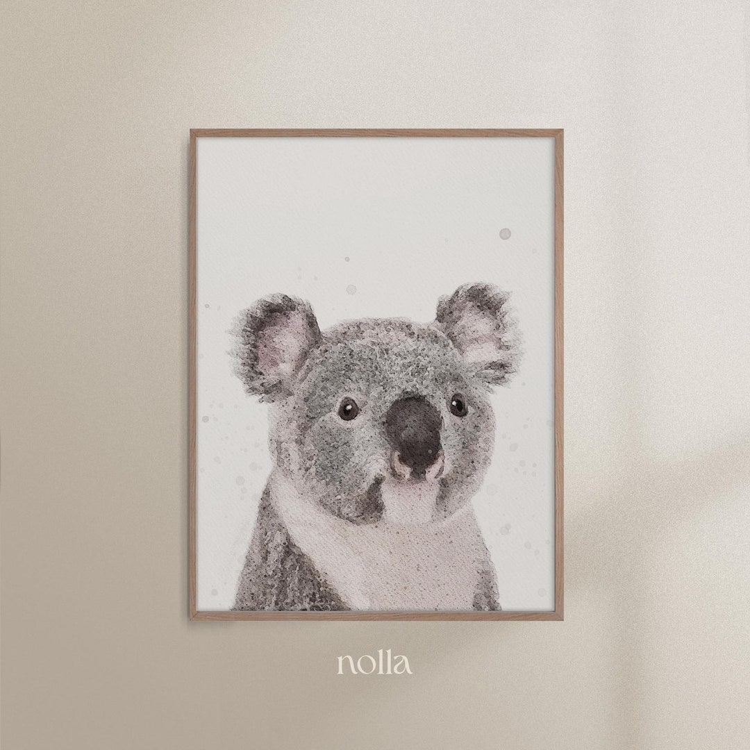 Baby Koala Print, Nursery Decor, Koala Bear, Koala Cub, Nursery Wall ...