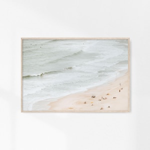 Sand Beach Print, Coastal Landscape, Beach Photography, Summer Neutral Art, Coastal Digital Art, Aerial Beach Print, Horizontal Printable