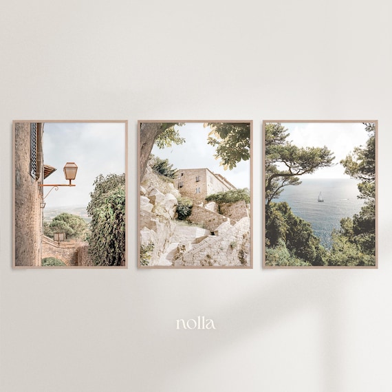 Italy Print Set of 3, Mediterranean Wall Art, Italian Countryside Prints, Rustic Printable, Italy Gallery Wall, Tuscany Print, Europe Travel