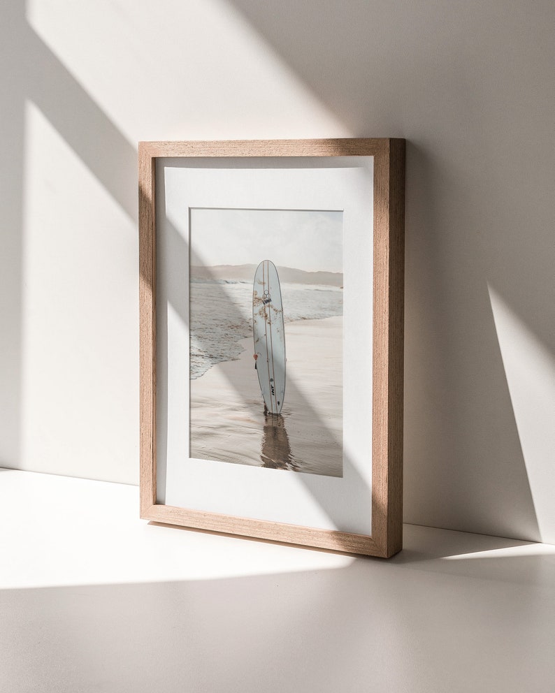 Surfboard Print, Surfing Poster, Sand Beach Poster, Minimalist Surfer, Calming Wall Art, Coastal Printable, California Surf Art, Summer Art image 7