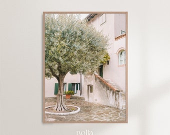 Olive Tree Print, Italian Wall Art, Mediterranean Decor, Italian Village Poster, Tuscany Print, Italian Countryside, Rustic Printable Europe