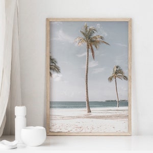 Palm Tree Print, Coastal Decor, Beach House Decor, Boho California Coastal, Desert Palms, Tropical Tree Wall Art, Beach Tree Poster, Summer image 4