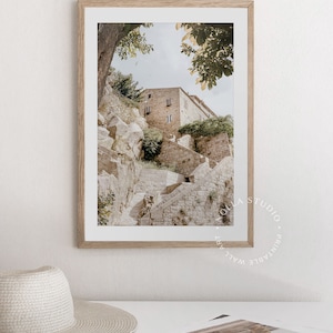 Arte de parede mediterrânea, gravuras da paisagem italiana, conjunto de 6 gravuras da Itália, impressão rústica, galeria de parede italiana, gravura da Toscana, arte europeia imagem 8