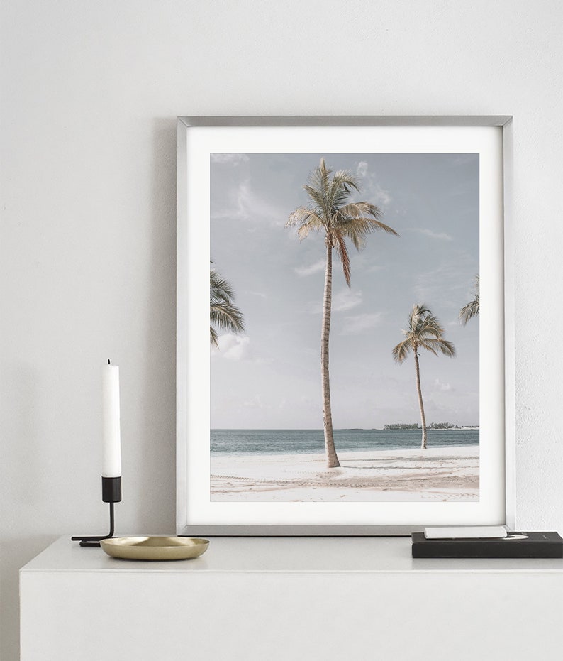 Palm Tree Print, Coastal Decor, Beach House Decor, Boho California Coastal, Desert Palms, Tropical Tree Wall Art, Beach Tree Poster, Summer image 8