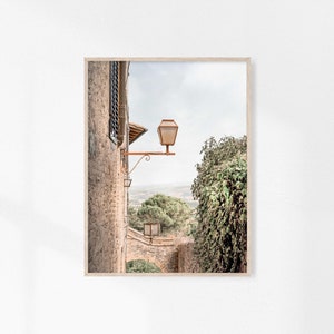 Italy Wall Art, Italy Print, Rustic Street Lamp, Mediterranean Wall Art, Italian Tuscany Print, Italian Countryside Village, Printable Art