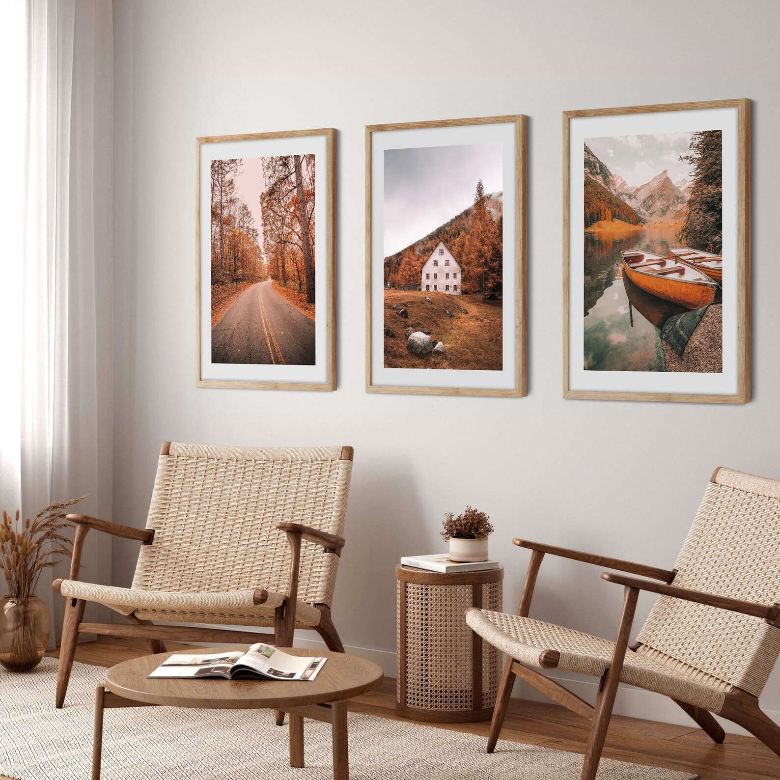 Autumn Gallery Wall Set of 6, Fall Print Set, Farmhouse Prints, Pumpkin ...