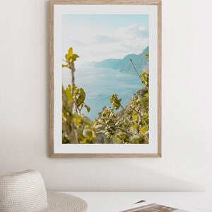 Ocean View Wall Art, Italian Coast Photo, Italy Printable, Mediterranean Wall Art, Beach Wall Decor, Summer Print, Modern Minimalist Coastal image 2