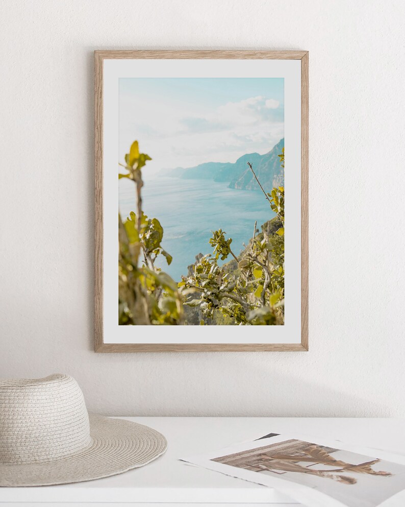 Ocean View Wall Art, Italian Coast Photo, Italy Printable, Mediterranean Wall Art, Beach Wall Decor, Summer Print, Modern Minimalist Coastal image 2