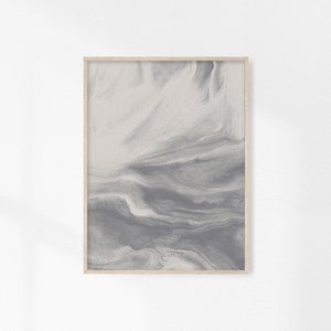 Monochrome Grey Marble Abstract Print Modern Art Printable Black White Artwork Gray Poster Home Wall Decor Contemporary Neutral Living Room