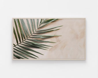 Samsung Frame TV, Palm Leaf, The Frame, Palm Tree Print, Beach Leaf, Frame Art TV, Desert Boho, Art for Samsung TV, Digital Art for Frame Tv