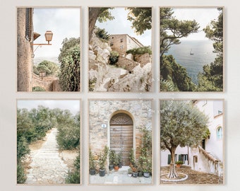 Mediterranean Wall Art, Italian Countryside Prints, Italy Print Set of 6, Rustic Printable, Italy Gallery Wall, Tuscany Print, Europe Art