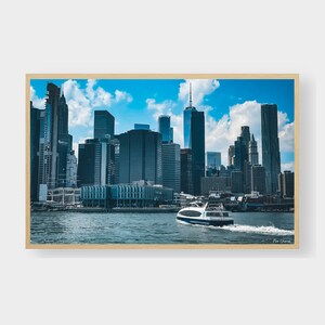 Brooklyn Bridge Ferry Wall Art | NYC Home Décor | New York Printable Art