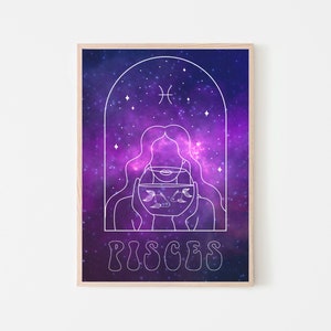Pisces Women | Zodiac Sign Digital | Download Wall Art | Printable Zodiac