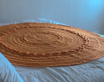 Crochet Pattern, Round Cozy Blanket for Self-Love Practice (Babylon Blanket)