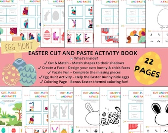 Easter Busy Book | Printable Activity Sheets | Cut and Paste Educational Kids Craft
