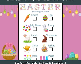 Easter Egg Scavenger Hunt Preschool | Printable Spring Game for Little Kids | Fun Family Holiday Activity for Toddlers