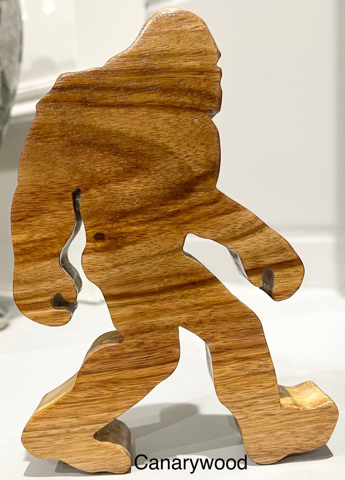 Wooden Bigfoot Cutout Made From Exotic Hardwood Sasquatch | Etsy