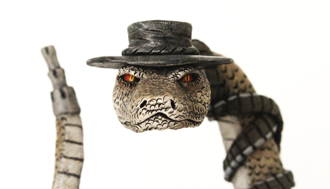 Figure Inspired in Jake the Rattlesnake Rango Antagonist Etsy