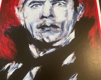 Dracula Bela Lugosi Art Print, Signed Horror Movie Artwork (8x10)
