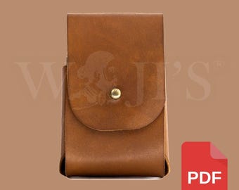 Leather Cigarette Case| Cigarette Case No Sew Pattern| Leather No Sew  Pattern Cigarette Case| Cigarette Case| PDF PATTERN| Handmade Leather|