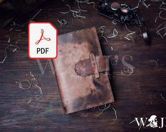 Veg-Tan Leather Book Cover Pattern | Hand-Dyed, Patina Finish (PDF)