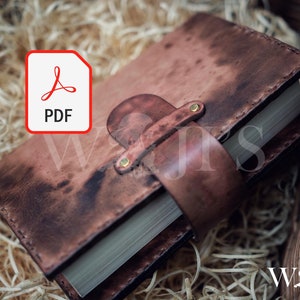 Patrón de cuaderno de cuero/ Patrón de portada de libro de cuero PDF / Portada de diario de cuero PDF / Patrón de cuero Pdf/ Portada de libro pdf/Portada de diario pdf