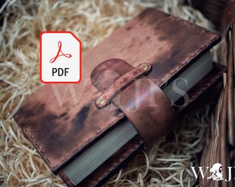 Leather Notebook pattern| Leather Book cover pattern PDF | leather Journal cover PDF | Leather Pattern Pdf| Book cover pdf|Journal cover pdf