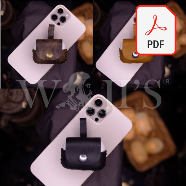 AirPods 2 , 3 & Pro Pdf Pattern Bundle| Airpods 3|  AirPods Pro Pdf Pattern Bundle| Leather Pattern Pdf| AirPods case pattern| Diy Case