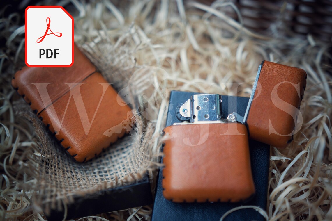 Airpods 2 & Pro Pdf Pattern Bundle Leather Zippo Case Leather Pattern