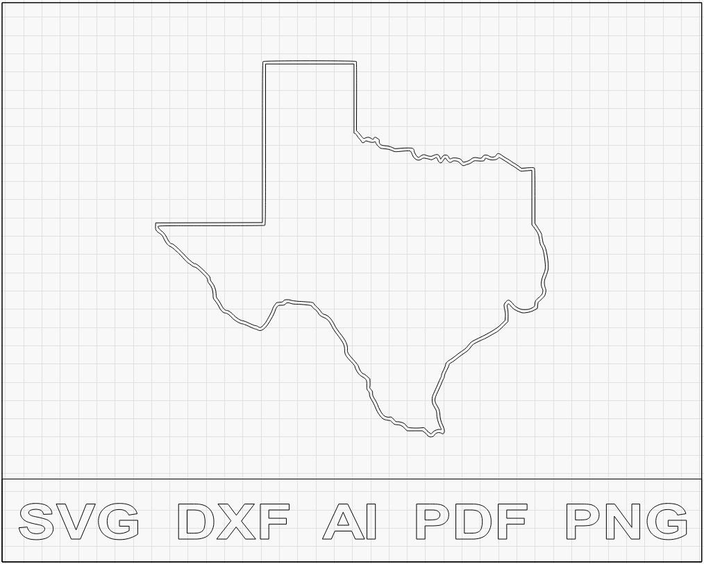 Texas State SVG Vector Image - Pattern for CNC, Cricut, Woodworking ...