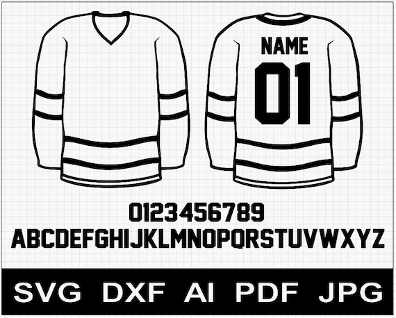 Realistic hockey kit, shirt template for ice hockey jersey Buffalo