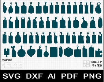 Bundle 2: 60 Unique Serving Board Templates – SVG DXF Files for CNC and Woodworking – Digital Download