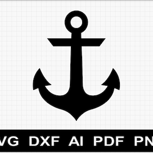 Anchor SVG Nautical Vector Image - Pattern for CNC, Cricut, Woodworking, Image Transfer