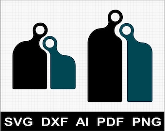 Set #1 - Nested Charcuterie Serving Board Couple pattern templates SVG / DXF / AI for cnc and woodworking, Short and Long boards