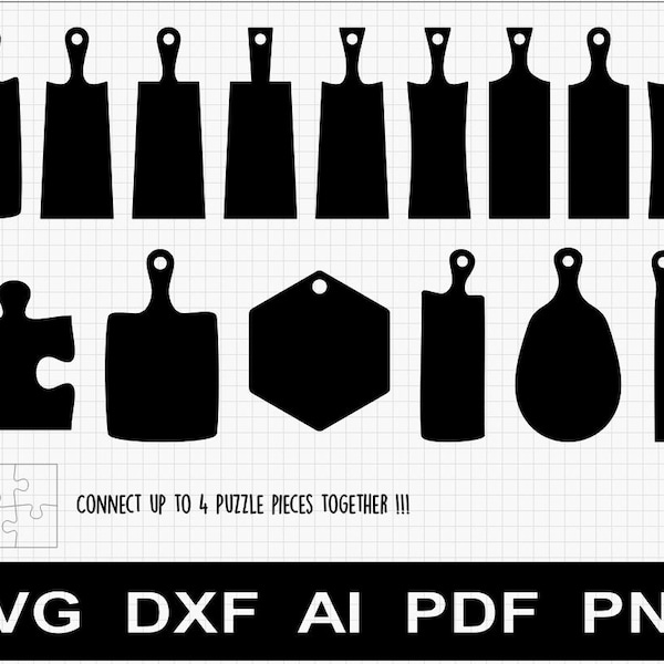 Set 8: 15x Charcuterie Serving Board pattern templates SVG / DXF / AI for cnc and woodworking