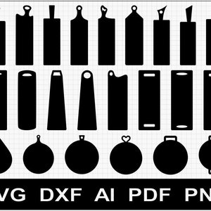 Set 7: 23x Charcuterie Serving Board pattern templates SVG / DXF / AI for cnc and woodworking
