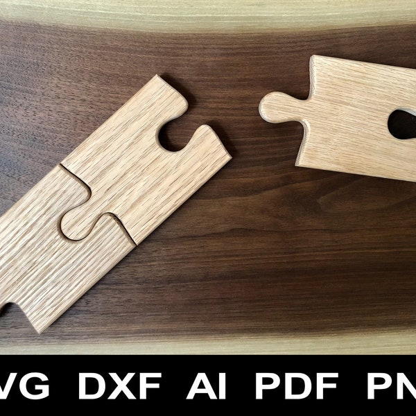 Puzzle Piece Connectable Charcuterie Serving Board Pattern Template SVG / DXF / AI for cnc glowforge cricut woodworking