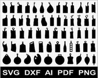 Bundle #1 - 60x Charcuterie Serving Board pattern templates SVG / DXF / AI for cnc and woodworking