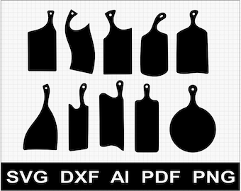 Set 5: 10x Charcuterie Serving Board pattern templates SVG / DXF / AI for cnc and woodworking