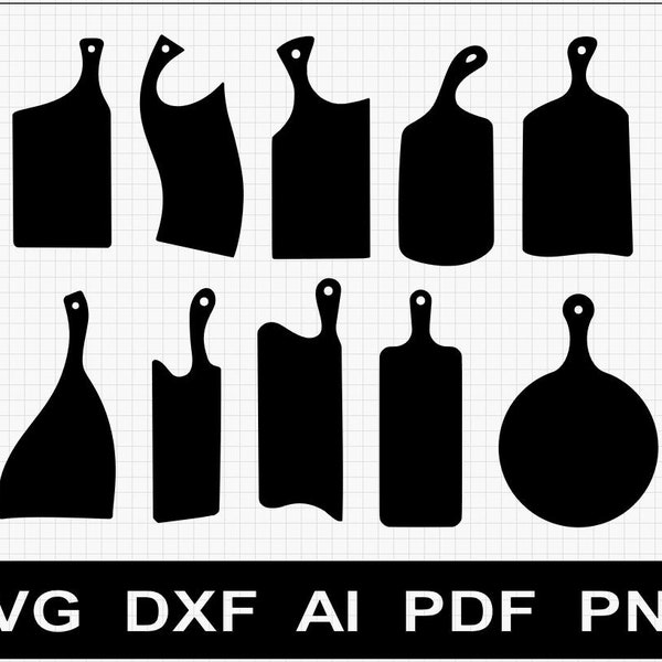Set 5: 10x Charcuterie Serving Board pattern templates SVG / DXF / AI for cnc and woodworking