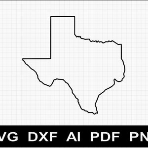 May include: A black outline of the state of Texas. The outline is on a white grid background.